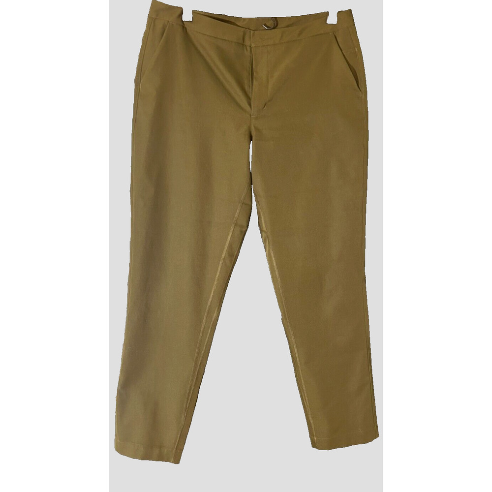 Lululemon Size 10 On the Move Green Trouser Ankle Pants Stretch